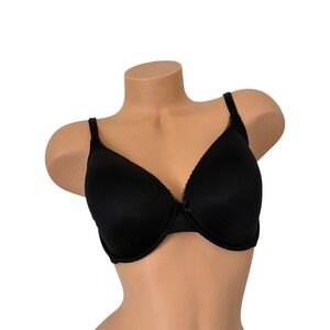 VICTORIAS SECRET 34DDD Body By Victoria Perfect Coverage Lightly Lined Bra Black